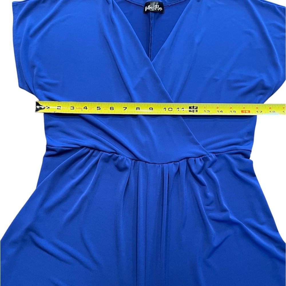Bella Flore Blue Wide Leg Jumpsuit Women’s size Large - Picture 5 of 11